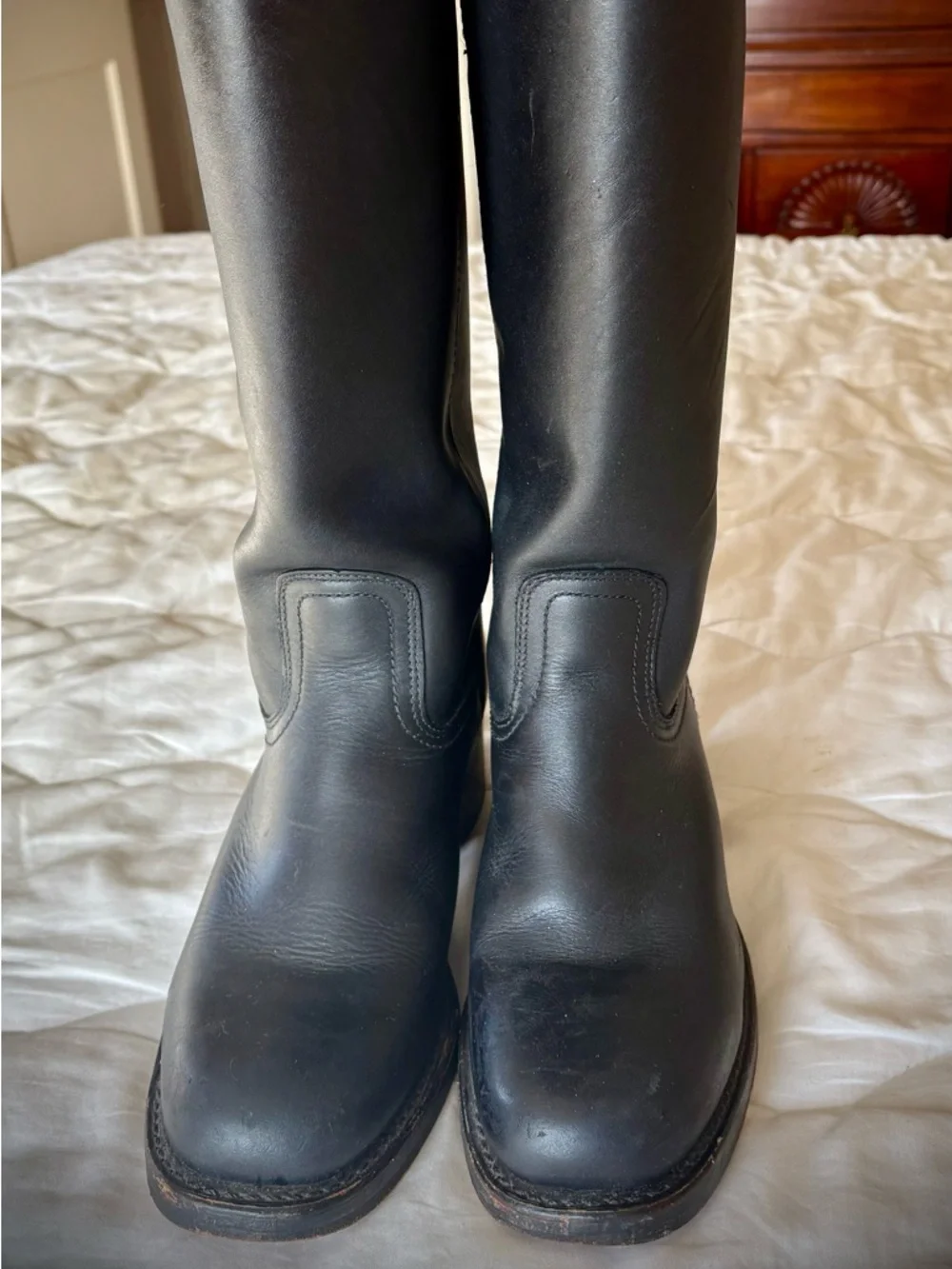 Frye black leather Campus boots - Picture 3 of 7